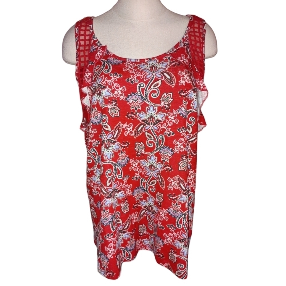 NWT Maurices Floral Sleeveless Blouse/Tank Size L